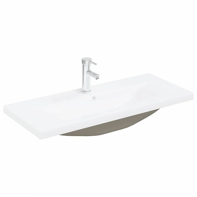 vidaXL Mosdószekrény tárolóval Musta tammi 90 x 39 x 62 cm Faanyag