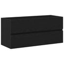 vidaXL Fürdőszobai mosdószekrény Fekete tölgy 90 x 39 x 62 cm Faanyag