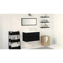 vidaXL Fürdőszobai mosdószekrény Fekete tölgy 80 x 39 x 62 cm Faanyag