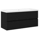 vidaXL Fürdőszobai mosdószekrény Fekete tölgy 100 x 39 x 62 cm Faanyag