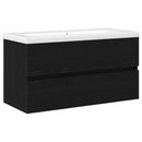 vidaXL Fürdőszobai mosdószekrény Fekete tölgy 90 x 39 x 62 cm Faanyag