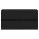 vidaXL Mosdószekrény tárolóval Musta tammi 90 x 39 x 62 cm Faanyag