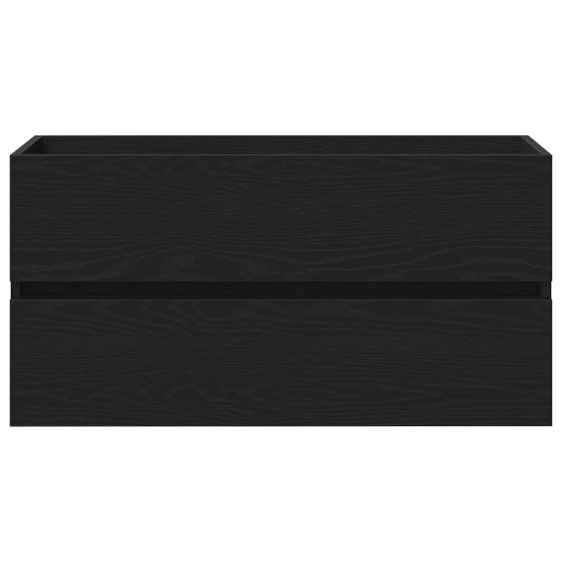 vidaXL Mosdószekrény tárolóval Musta tammi 90 x 39 x 62 cm Faanyag