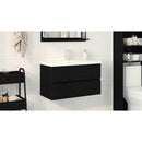 vidaXL Fürdőszobai mosdószekrény Fekete tölgy 80 x 39 x 62 cm Faanyag