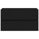 vidaXL Mosdószekrény tárolóval Musta tammi 80 x 39 x 62 cm Faanyag