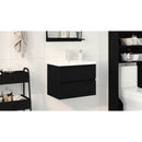 vidaXL Fürdőszobai mosdószekrény Fekete tölgy 60 x 39 x 62 cm Faanyag