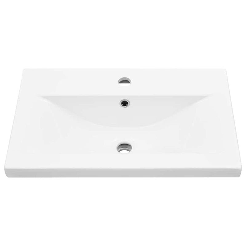 vidaXL Mosdószekrény tárolóval Musta tammi 60 x 39 x 62 cm Faanyag