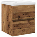 vidaXL Fürdőszobai mosdószekrény Fekete tölgy 80 x 39 x 62 cm Faanyag