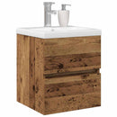 vidaXL Fürdőszobai mosdószekrény Fekete tölgy 80 x 39 x 62 cm Faanyag