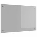 vidaXL Konyhai hátfal Világosszürke 80 x 50 cm edzett üveg
