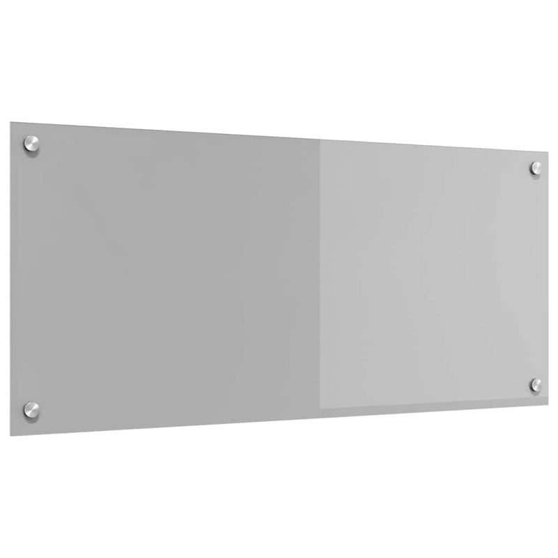 vidaXL Konyhai splashback Világosszürke 90 x 40 x 0,6 cm edzett üveg