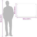 vidaXL Konyhai splashback Világosszürke 100 x 60 x 0,6 cm edzett üveg