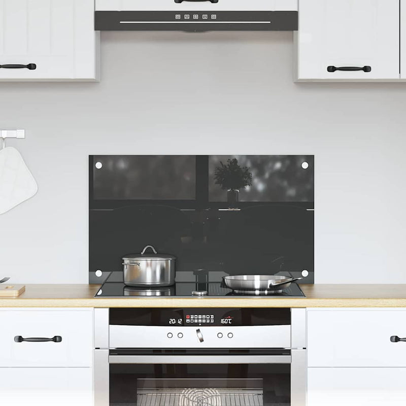 vidaXL Konyhai splashback Sötétszürke 70 x 40 x 0,6 cm edzett üveg