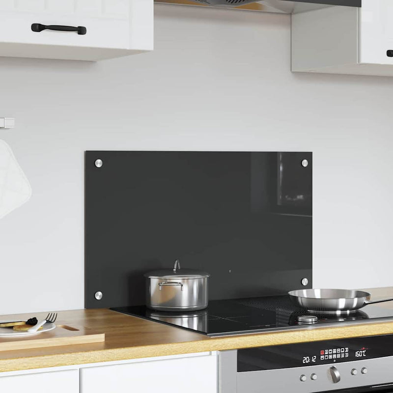 vidaXL Konyhai splashback Sötétszürke 70 x 40 x 0,6 cm edzett üveg