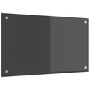 vidaXL Konyhai hátfal Sötétszürke 70 x 40 cm edzett üveg