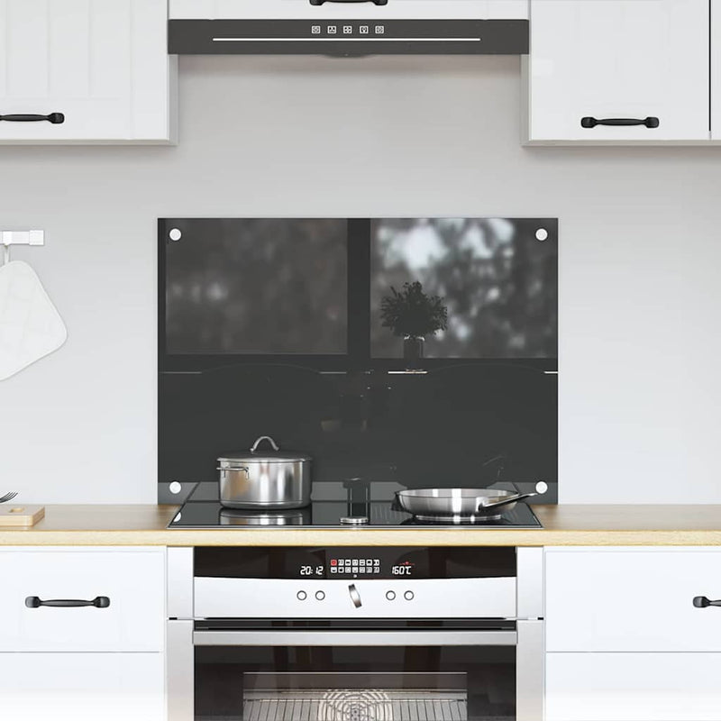 vidaXL Konyhai splashback Sötétszürke 70 x 50 x 0,6 cm edzett üveg