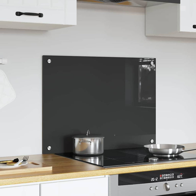 vidaXL Konyhai splashback Sötétszürke 70 x 50 x 0,6 cm edzett üveg