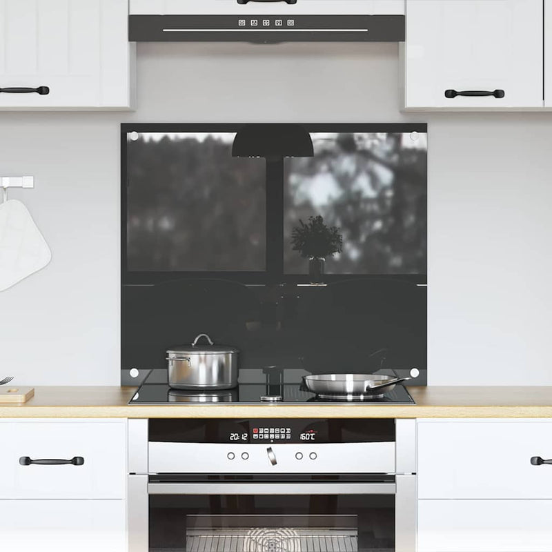 vidaXL Konyhai splashback Sötétszürke 70 x 60 x 0,6 cm edzett üveg