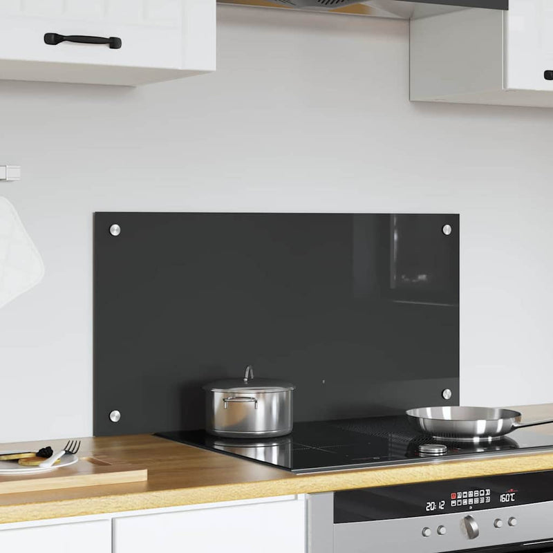 vidaXL Konyhai splashback Sötétszürke 80 x 40 x 0,6 cm edzett üveg