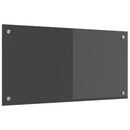 vidaXL Konyhai hátfal Sötétszürke 80 x 40 cm edzett üveg