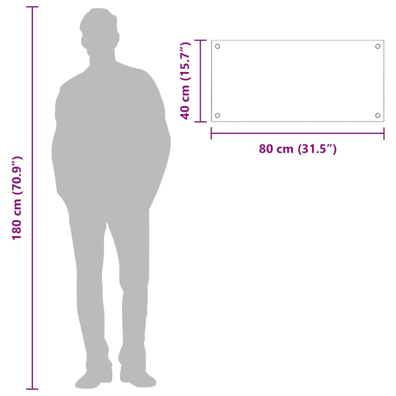 vidaXL Konyhai splashback Sötétszürke 80 x 40 x 0,6 cm edzett üveg