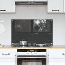vidaXL Konyhai splashback Sötétszürke 80 x 50 x 0,6 cm edzett üveg