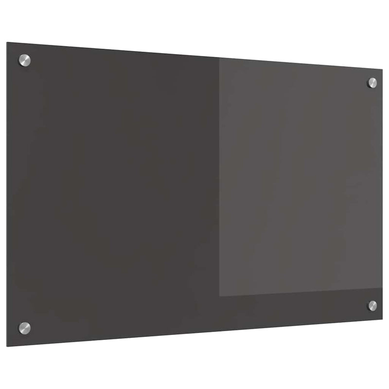 vidaXL Konyhai splashback Sötétszürke 80 x 50 x 0,6 cm edzett üveg
