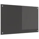 vidaXL Konyhai hátfal Sötétszürke 80 x 50 cm edzett üveg