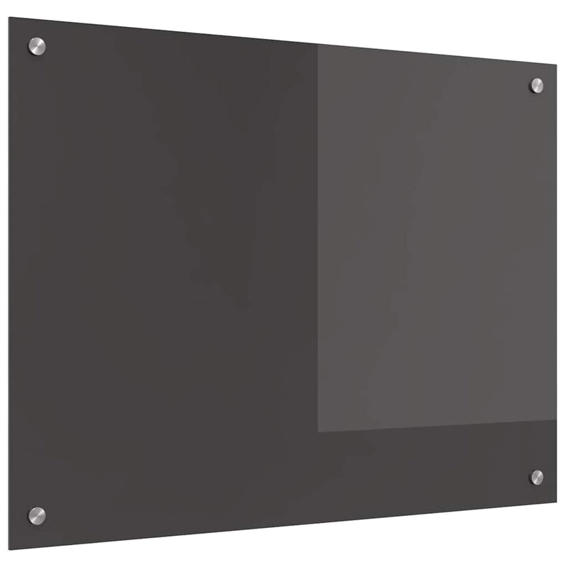 vidaXL Konyhai splashback Sötétszürke 80 x 60 x 0,6 cm edzett üveg