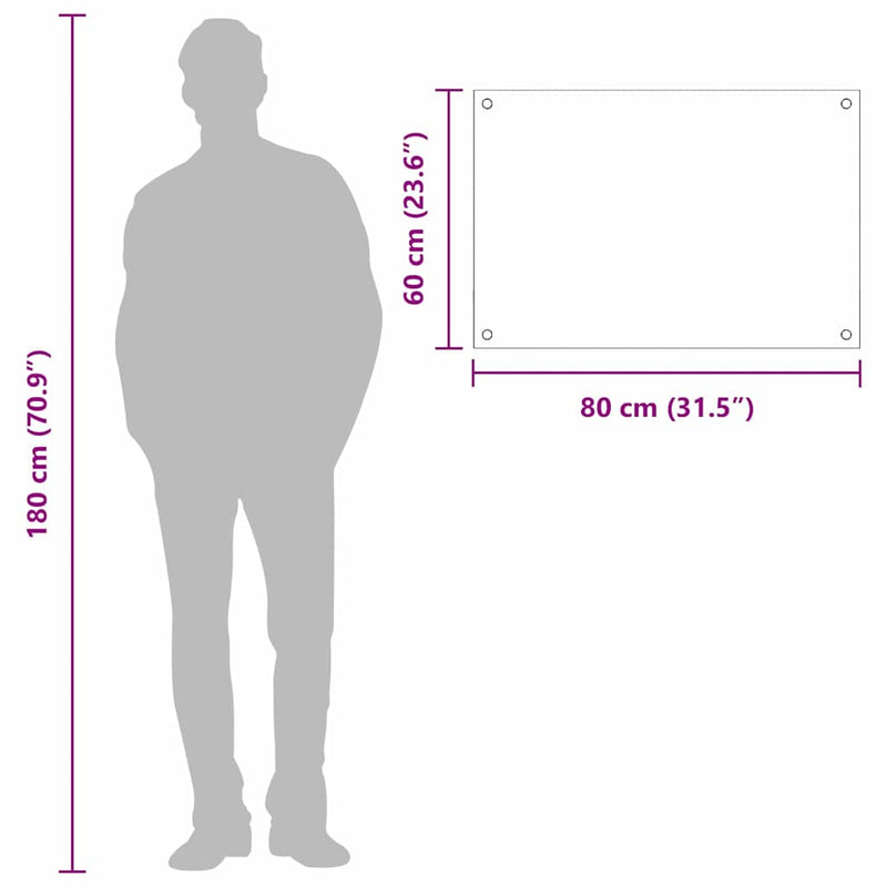 vidaXL Konyhai splashback Sötétszürke 80 x 60 x 0,6 cm edzett üveg