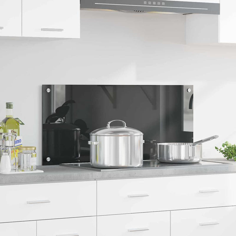 vidaXL Konyhai splashback Sötétszürke 90 x 40 x 0,6 cm edzett üveg