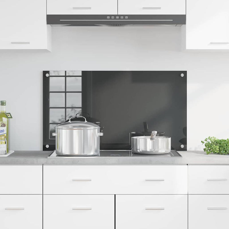vidaXL Konyhai splashback Sötétszürke 90 x 50 x 0,6 cm edzett üveg