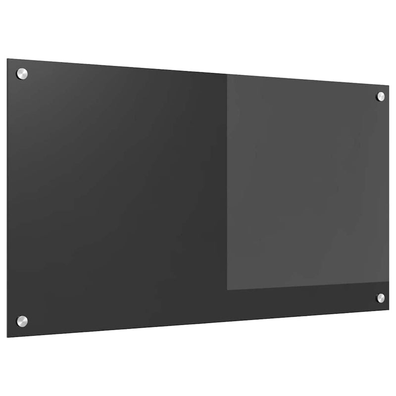 vidaXL Konyhai splashback Sötétszürke 90 x 50 x 0,6 cm edzett üveg