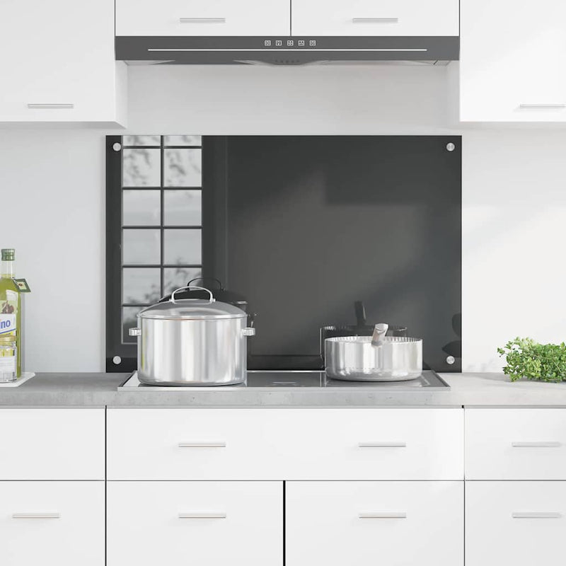 vidaXL Konyhai splashback Sötétszürke 90 x 60 x 0,6 cm edzett üveg