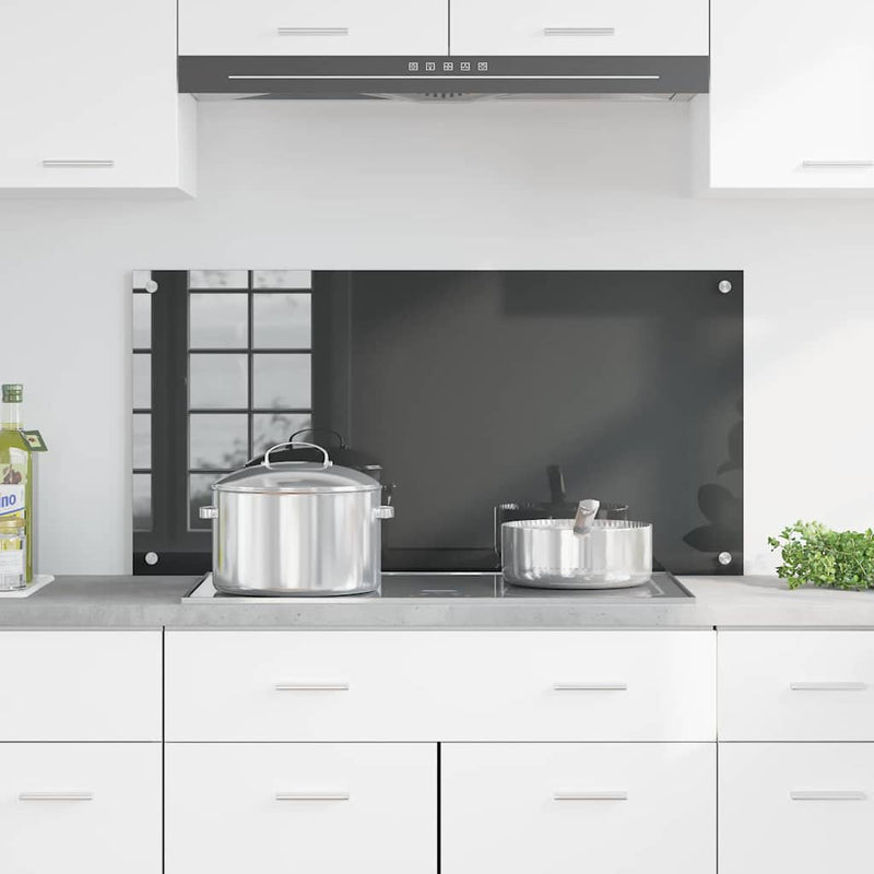 vidaXL Konyhai splashback Sötétszürke 100 x 50 x 0,6 cm edzett üveg