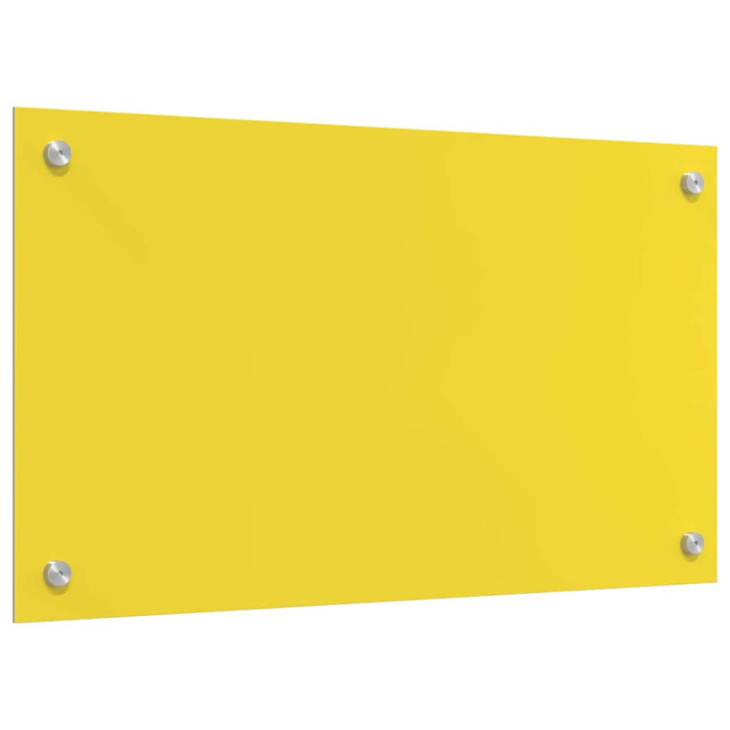 vidaXL Konyhai splashback Sárga 70 x 40 x 0,6 cm edzett üveg
