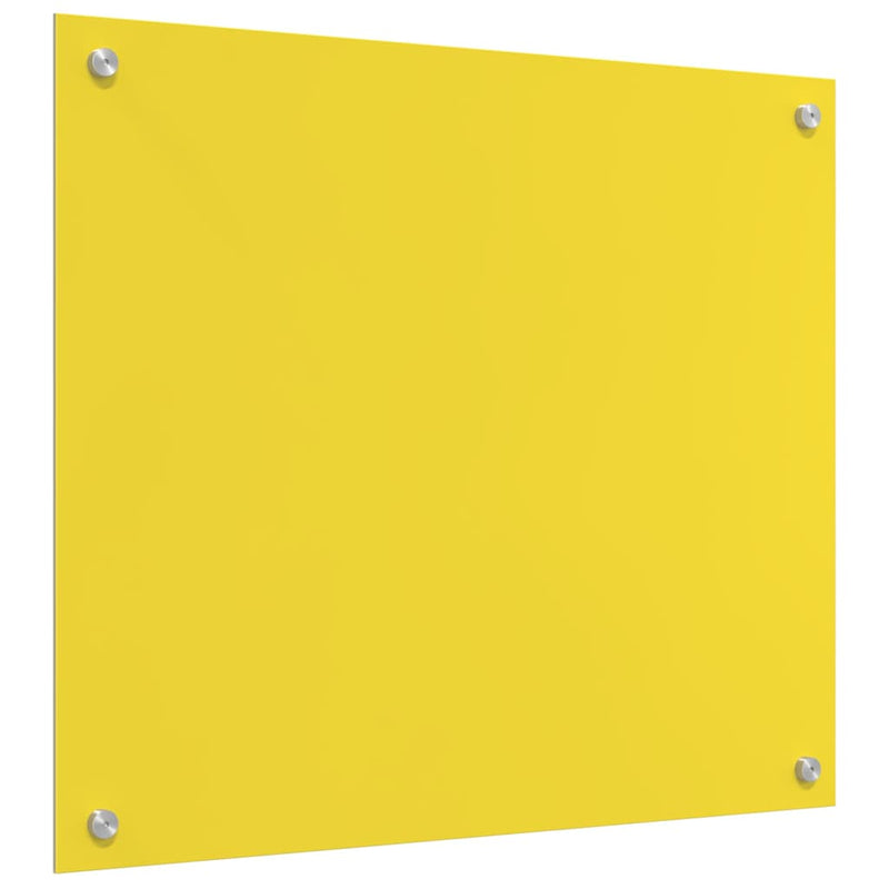 vidaXL Konyhai splashback Sárga 70 x 60 x 0,6 cm edzett üveg