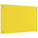 vidaXL Konyhai hátfal Sárga 80 x 50 cm edzett üveg