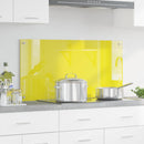 vidaXL Konyhai splashback Sárga 100 x 50 x 0,6 cm edzett üveg