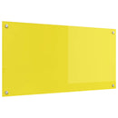 vidaXL Konyhai hátfal Sárga 100 x 50 cm edzett üveg