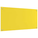vidaXL Konyhai hátfal Sárga 100 x 50 cm edzett üveg