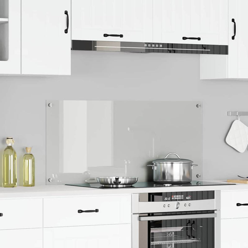 vidaXL Konyhai splashback Átlátszó 110 x 50 x 0,6 cm edzett üveg