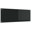vidaXL Konyhai splashback Fekete 110 x 40 x 0,6 cm edzett üveg