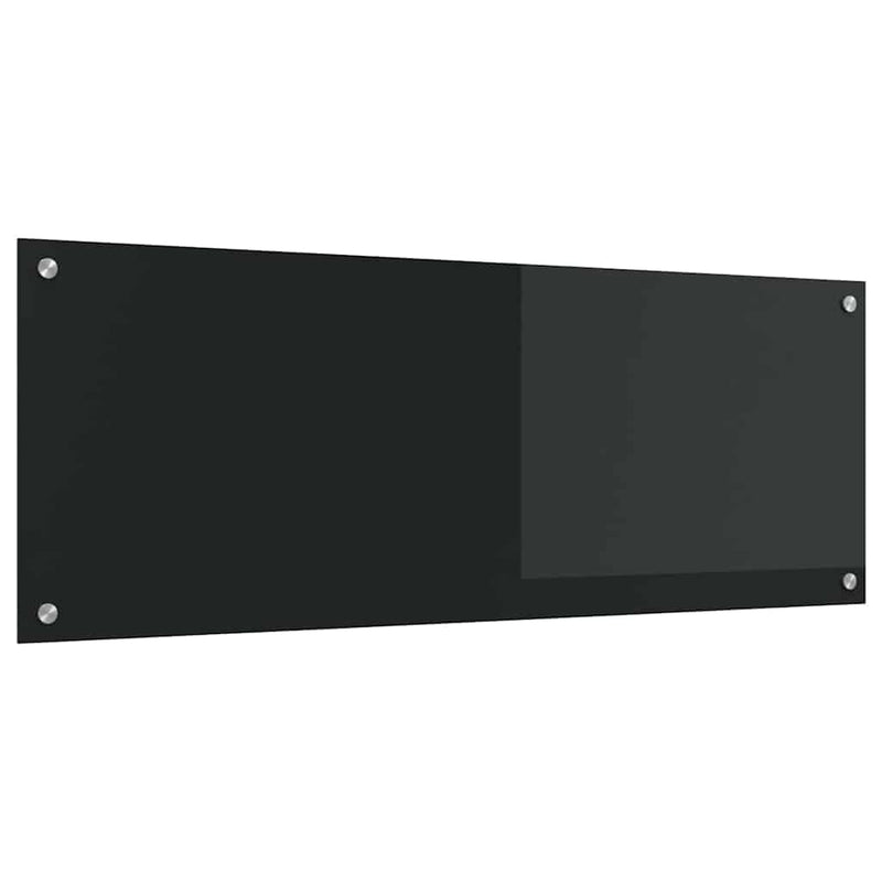vidaXL Konyhai splashback Fekete 110 x 40 x 0,6 cm edzett üveg