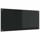 vidaXL Konyhai splashback Fekete 110 x 50 x 0,6 cm edzett üveg
