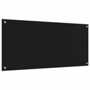 vidaXL Konyhai splashback Fekete 110 x 50 x 0,6 cm edzett üveg