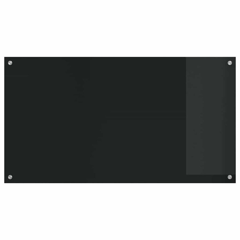 vidaXL Konyhai splashback Fekete 110 x 60 x 0,6 cm edzett üveg