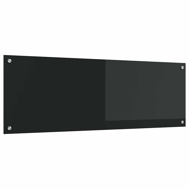 vidaXL Konyhai splashback Fekete 120 x 40 x 0,6 cm edzett üveg