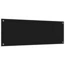 vidaXL Konyhai splashback Fekete 120 x 40 x 0,6 cm edzett üveg