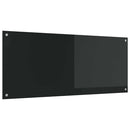 vidaXL Konyhai splashback Fekete 120 x 50 x 0,6 cm edzett üveg